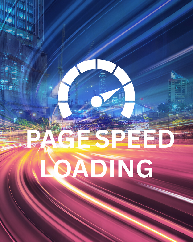 Page speed loading concept website performance optimization tool